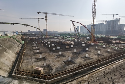 中建二局南崗加速器項目大體積筏板澆筑圓滿完成 工程建設開啟新篇章